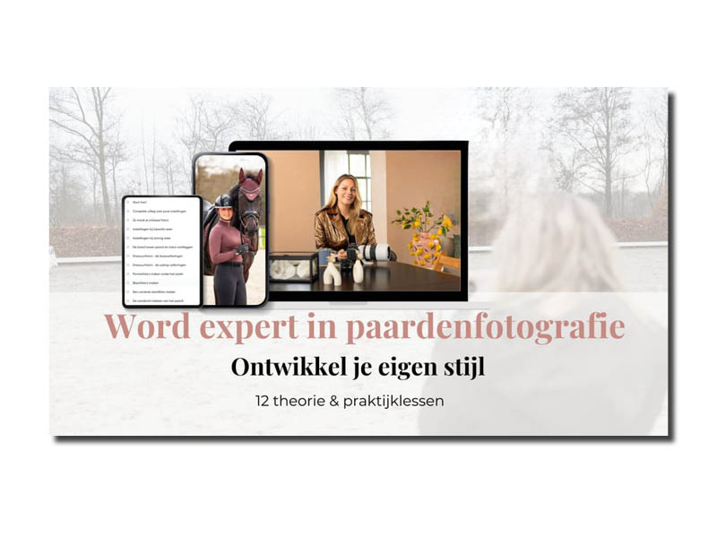 Word expert in paardenfotografie: online cursus