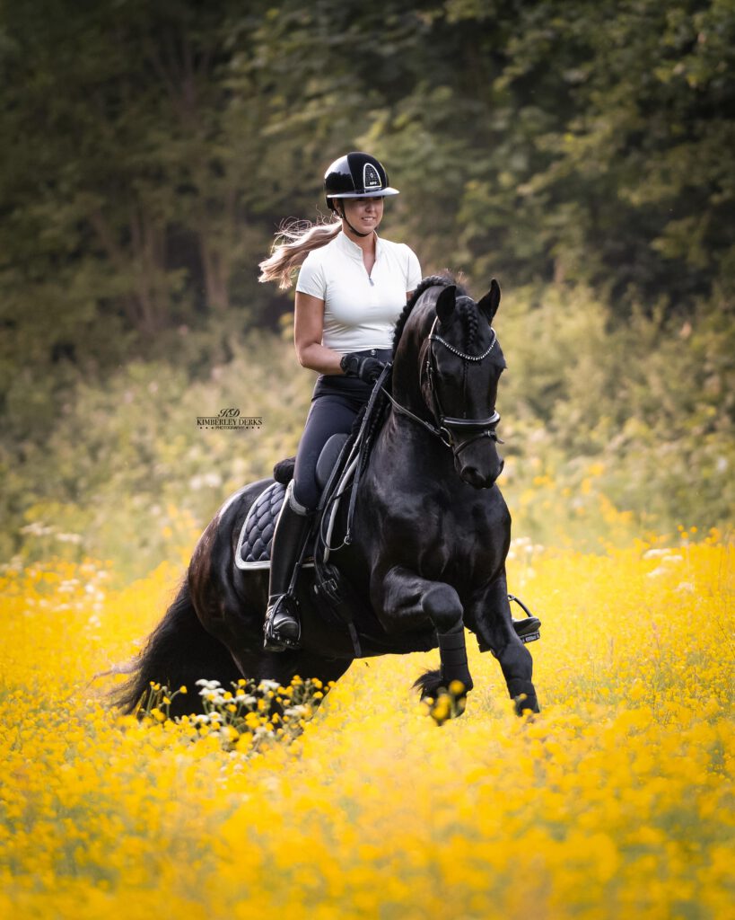 Laura met @Kashmir_theFriesianStallion door Kimberly Derks Photography